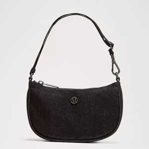 lululemon athletica Citi Essentials Mini Sparkle Black Shoulder Bag